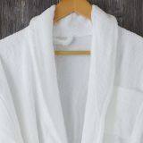 Terry 100% cotton bathrobe shawl collar white long hotel
