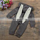 Baby Clothes Romper Solid Color Long Sleeve Lovely Rabbit Ears Autumn Winter Baby Romper thumbnail-2