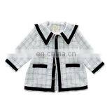 Children Clothing Coat Girls Long Sleeve Gingham Clothes High Quality Winter Sweater Children Kids Button Coat