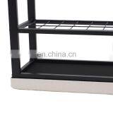 Customized Modern and Practical Metal Change Shoe Stool Shelves Storage Bench With Seating for Living Room thumbnail-3