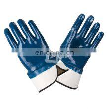 Oil Resistant Fully Coated Blue Nitrile Safety Work Gloves For Fuel Petro Chemical Work thumbnail-5