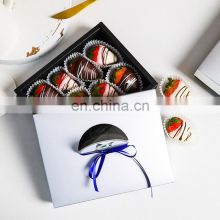 New luxury chocolate covered packaging boxes & sweet strawberry paper boxes with insert belgium design
