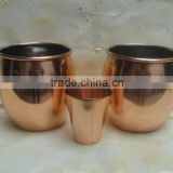 100% Set of 2 Pure Copper Beer Mug with Copper Shot Glass, Hammered Copper Mugs, Moscow Mule Copper