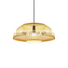 Zen Japanese LED Chandelier For Aisle Corridor Bedside Hanging Lamp For Tea Room Restaurant Bamboo Pendant Light