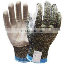 Aramid Lining Cow Split Leather Palm Anti Cut Resistant Work Gloves thumbnail-1