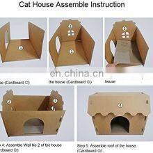 Custom Cat Furniture Cave Condo Cat Bed Scratching Board With Catnip Cat Corrugated Cardboard Scratcher House thumbnail-4