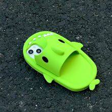 Cartoon 3D Green Shark Shock-proof Silicone Phone Case Back Cover Protective Case for Mobile Phone 13 14 15pro Max thumbnail-1