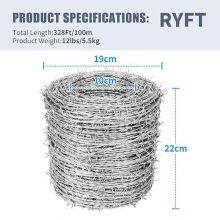 Galvanized Steel Farm Wire Stainless Steel Barbed Wire Rolled Fencing for Prisons thumbnail-3