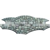 fan shaped irregular shaped granite cobblestone paver