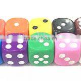 16mm Custom Acrylic 6 Sided Colored Normal Dot Dice Game Set thumbnail-1