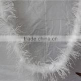 72" White Artificial Ostrich Feathers Fabric Boa Use on the Cloth And Wedding Decoration
