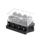 4 Way Fuse Box DC 12V 24V Max DC 32V Circuit Car Trailer Auto Blade Fuse Box Block Holder ATC ATO 2-input 4-ouput Wire thumbnail-4