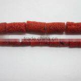 Red Coral Cylinder Shape Gemstone thumbnail-1