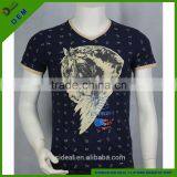 Fashion Design 100% Cotton V-neck Man Polo T-shirt, OEM Factory in ZhongShan GuangDong thumbnail-1