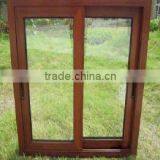 Aluminum Glass Sliding Window With Powder Coating Wooden Frame