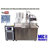MICmachinery MIC-R30 with 20 years production experience semi automatic tube filling machine with punch hole function