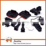 Grab Bag of Mounts Kit J-Hook Buckle Thumb Knob Pivot Arm Flat Curved Adhesive Mounts For GoPro Hero 2 3 3+ 4 thumbnail-1