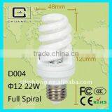 D004 durable cheap 110-220v Spiral energy saving lamp(High Efficiency:>60lm/W)