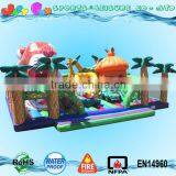 Rainforest Outdoor Giant Inflatable Playgrounds, Tropical Island Castle Playland for Kids