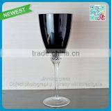 Black Goblet Glass Cups Long Stem Drinking Goblet Glass Big Capacity Stained Goblet Cups Glasses thumbnail-1