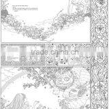 2015 Wholesale New Arrive Hand-painted Secret Garden Series Alice in Wonderland Adult Coloring Books thumbnail-3