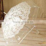 Stamp Printing Adult Size POE Lovely Girls Transparent Umbrella