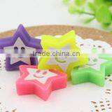 Factory Direct Sale Cheap Kids Star Shape Multi Color Luminous Eraser