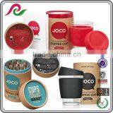 Custom Round Kraft Paper Box With Printing for Coffee Cup Packing thumbnail-3