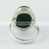 Delicate !! Bezel Setting Green Malachite 925 Sterling Silver Ring, Silver Jewellery Wholeseller, Silver Jewellery thumbnail-4