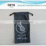 Black Microfiber Bag /pouch for Camera/digital Products/eyeglass With Personalized Design thumbnail-1