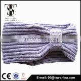100% Acrylic Knitted With Pearl Head Band thumbnail-2