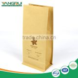 250g flat bottom kraft paper coffee bag with valve