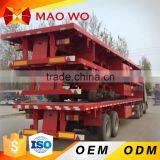 Guangzhou MAOWO Hot Sale 3 Axle 40ft Flatbed Container Semi Trailer Price thumbnail-1