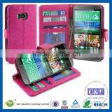 C&T Wholesale New Products 2015 Luxury Wallet PU Leather Case For HTC One M9 thumbnail-1