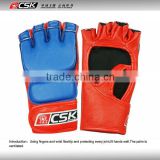 Synthetic Leather MMA Boxing Gloves red color