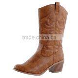Fashion New Cowgirl Women Western Leather Boots thumbnail-4