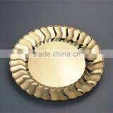 6"Plastic Disposable Gold Dinner Plate With Folwer Brim thumbnail-1