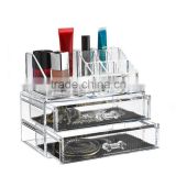 China factory clear acrylic makeup organizer with 6 drawers