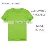 2016 customized design blank logo shirt wholesale t-shirts low quantity orders t shirts sports shirt training t-shirt