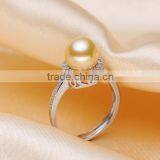 Lastest Design 925 Sterling Silver Engagement Vintage Pearl Ring for Women thumbnail-3