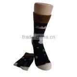 Haining GS custom cartoon trees design black young kids christmas sock