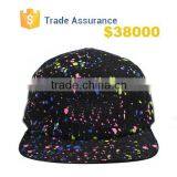 Galaxy 5 Panel Hat Printed , 5-Panel Hat Printed Pattern 5 Panel Strap Back Caps , Galaxy Space Black Leather Strap Hats