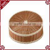 Round Shape Slide Side Fruit Bucket French Baguette Display Rattan Bread Basket thumbnail-4
