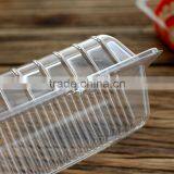 Vacuum Forming Disposable Plastic Clamshell Hinged Food Container, Clear Cake Packaging Box thumbnail-3
