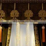 Antique European Solid Coffee Color Velvet Home Deco Window Curtain thumbnail-2