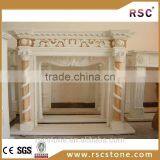 Electric Pollar Carved Fireplace Mantel in High Quality thumbnail-1