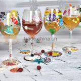 500ml Custom Hand Painted Glass Mug Hand Drawing Crystal Mug Handpaited Glass Goblet thumbnail-4