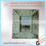 Antique Wooden Engraved Photo Frame, Timeworn Wooden Carved Picture Frame thumbnail-1