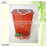 Popular Red Colored Door Cabinet Shaped Wine Box thumbnail-6