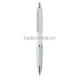 Popular White Promotional Pen With Coloured Rubber Grip Ans Shiny Chrome Parts thumbnail-2